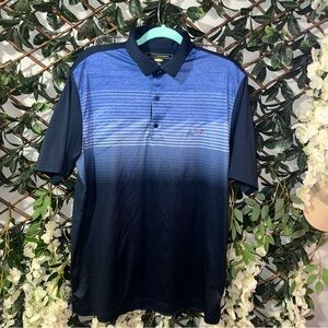Navy Blue Gradient Polo Shirt